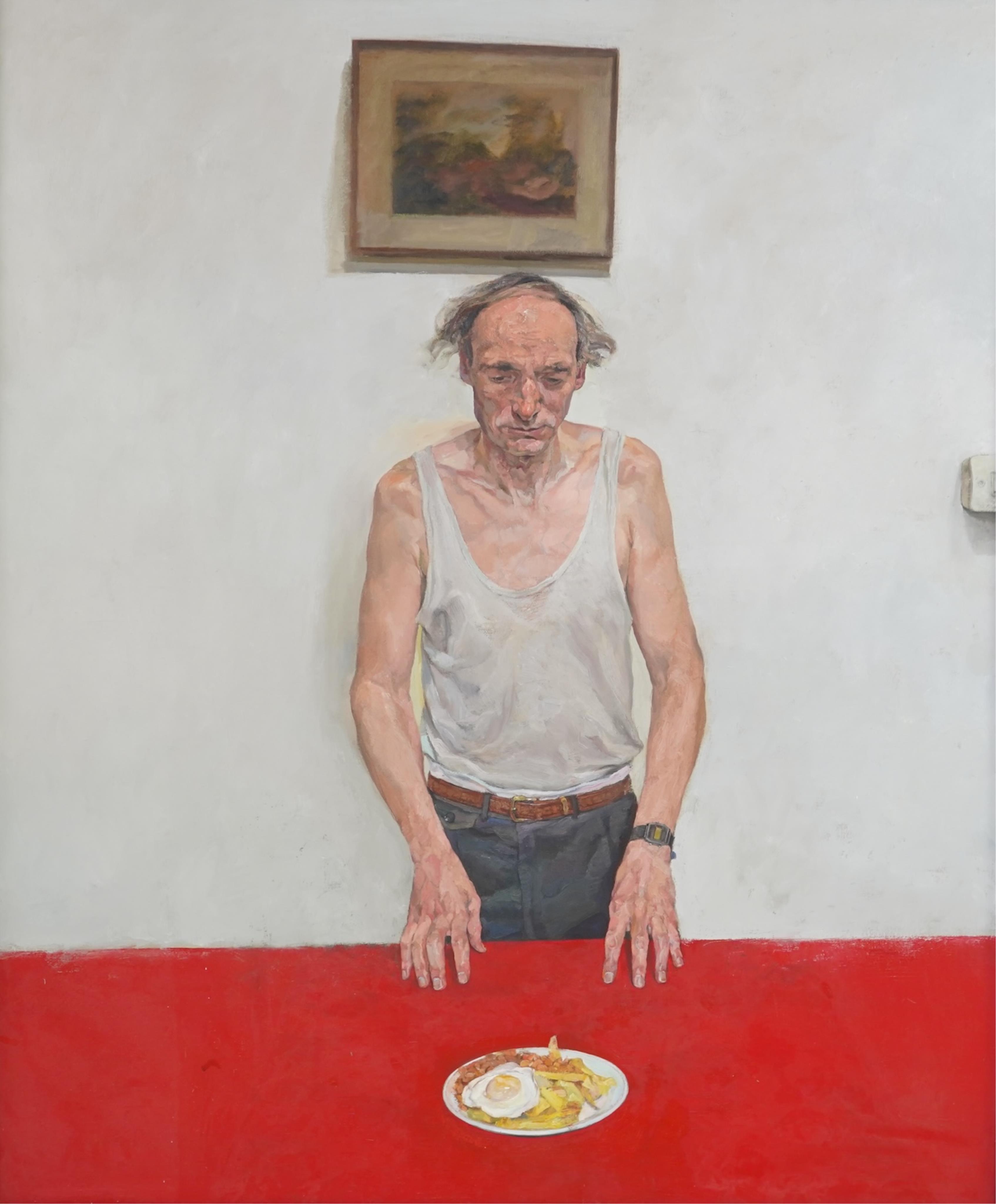 Justin Mortimer, b. 1970, 'Trevor (Red Table)'